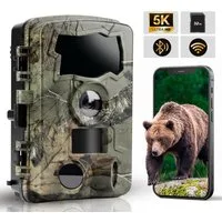 CkeyiN Wildkamera 5K Video 64MP Foto WLAN mit Handyübertragung APP 0,1s Auslösezeit (Infrarot Wildkamera mit 32G Speicherkarte Bewegungssensor IP66)