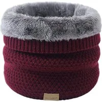 Blusmart Halswärmer Unisex-Halsband und warmer Schal, Hochgeschlossenes, verstärktes Fleecehalsband zum Schutz vor Kälte