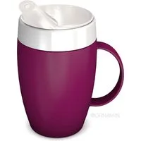 Ornamin Schnabelbecher Becher mit Trink-Trick mit Schnabelaufsatz/Trinkaufsatz, 2-tlg., Kunststoff, Trinkhilfe l Alltagshilfe l BPA-frei l Made in Germany