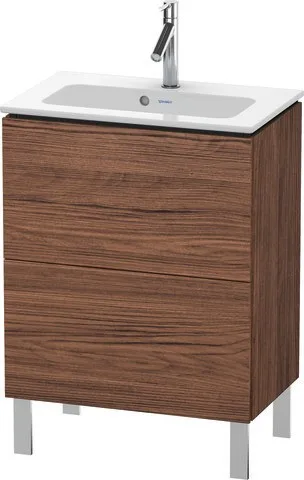 Duravit L-Cube Waschtischunterbau bodenstehend Nussbaum dunkel Matt 620x391x704 mm - LC667302121 LC667302121