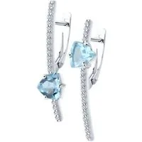 Secretforyou Creolen-Set Ohrringe Kreolen 925 Silber Topas Zirkonia Echtschmuck