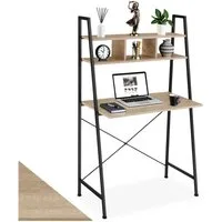 tectake Schreibtisch Computertisch Exeter 85,5x46,5x140cm (1-St., 1 tlg), Rustikaler Schreibtisch im schnörkellosen Industrial Style