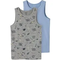 Name It Unterhemd NKMTANK TOP 2P GREY SPACE NOOS (Packung, 2-St)