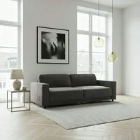 Dorel Home 3-Sitzer ALLIE Schlafsofa 225 cm, Bett-Funktion (108/190cm), trendiger Cord o. pflegeleichter Velours