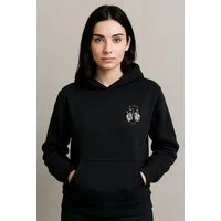 Banco Kapuzensweatshirt Damen "Deep Breath" Blumen & Schmetterlinge - Kapuzenpullover Weiches Innenmaterial, auffälliger Schmetterling & Blumen Motiv.