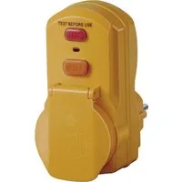 Brennenstuhl Personenschutzstecker Brennenstuhl 1290660 Personenschutz-Zwischenstecker PRCD 230 V Gelb I
