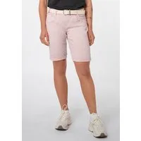 SUBLEVEL Bermudas Damen Sommer Stoffhose kurz mit buntem Flechtgürte Sommerhose, kurze Chinohose, Shorts mit Gürtel