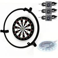 König Design Dartscheibe Autodarts Komplettsystem Scoringsystem, LED Ring 6000K OV9732 Cam 100° 2 Meter