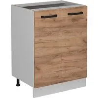 Vicco Unterschrank R-Line, Goldkraft Eiche/Weiß, 60 cm ohne Arbeitsplatte (1-St)