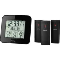 Hama Wetterstation "EWS-Trio", mit drei Sensoren, Schwarz Mit 3 Sensoren Wetterstation
