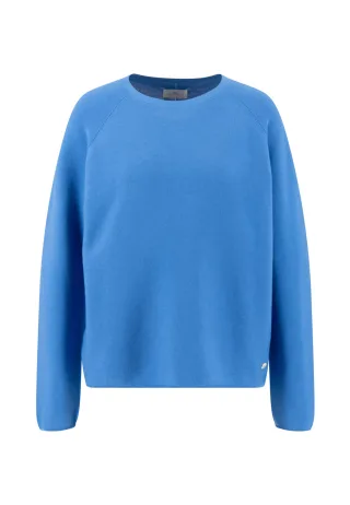 FYNCH-HATTON - PULLOVER O-NECK FINE COTTON pacific blue - Gr. - S