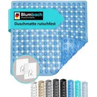 Blumbach Duschmatte - griffige Antirutschmatte Diamant 53 x 53 cm, - 100% BPA-frei, inkl. 2 Haken zum Aufhängen, Duscheinlage, schimmelressisten & maschinenwaschbar