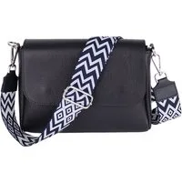 MIRROSI Umhängetasche Damen, Crossbody Bag, Echtleder Made in Italy (1 Tasche 2 Gurte oder Basic Version 1 Tasche 1 Gurt), 27x20x7cm (BXHXT) Mittelgroß