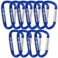 WEBBOMB Karabiner 10 x Bunte Karabinerhaken 6,7/ 8cm Schlüsselanhänger für Camping Sport