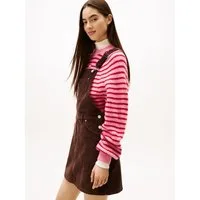 Tommy Jeans Latzkleid TJW SCRIPT CORD DUNGAREES DRESS aus angenehmer Cord Qualität