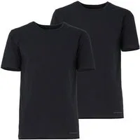BALDESSARINI Unterziehshirt Baldessarini Herren Unterhemd schwarz uni 2er Pack (2-St)