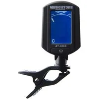 MUSIC STORE Stimmgerät, (Stimmgerät chromatischer Clip-On Tuner für Gitarre und Bass 440 Hz Kalibrierung Zubehör für Gitarre Display mit Hintergrundbeleuchtung), Stimmgerät, Clip-On Tuner, chromatisch, Gitarre, Bass, 440 Hz