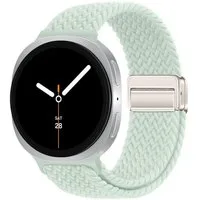 Wigento Smartwatch-Armband Für Samsung Galaxy Watch 8 / 8 Classic Magnetisches Nylon Band H- Grün, Atmungsaktiv, verstellbar, magnetisch
