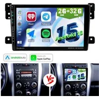 ESSGOO Android15 AutoRadio für Suzuki Grand Vitara 2005-15 mit USB und Type-C Autoradio (Digitalradio (DAB), 4+64GB(optional), RDS, AM, FM, Apple Carplay Android Auto GPS Navi WIFI BT EQ)