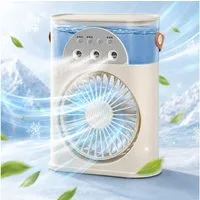 MOPUEA Ventilatorkombigerät Tischventilator Standventilator Luftzirkulation Leise Turmventilator, Mobiler Luftkühler Sprühnebel tragbar 4000mAh 250ml Wassertank tragbar