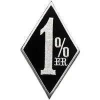 Catch the Patch Aufnäher Bügelbild, Aufbügler, Applikationen, Patches, Flicken, zum aufbügeln, Polyester, einprozenter 1% er Biker - Größe: 8,2 x 5,2 cm