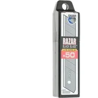 Tajima Cuttermesser Razar Black Blade Ersatzklingen 18mm, Box mit 50 Klingen, Klinge: 1,80 cm, schwarze Klinge, praktische Box, 18mm