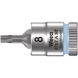 Wera 8767 A HF TORX Zyklop Bitnuss mit 1/4"-Antrieb, mit Haltefunktion Eisblau - 05003360001
