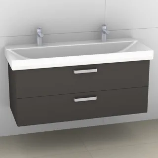 Artiqua 413 Waschtischunterschrank für Xeno 2 500550, (ehem. 127025) Stahlgrau, 413-WU2L-K133-7142-8 413-WU2L-K133-7142-88