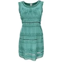 Guru-Shop Midikleid Besticktes Boho Sommerkleid, indisches Hippie.. alternative Bekleidung