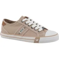 Mustang Shoes Winona Sneaker Freizeitschuh, Halbschuh, Schnürschuh mit seitlichem Logoschriftzug