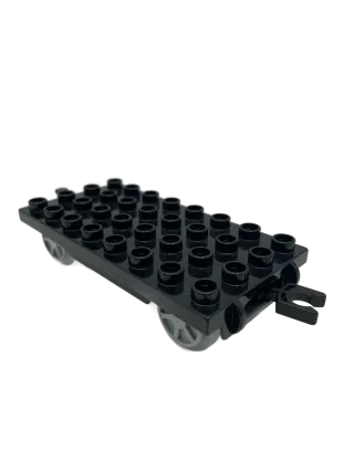 LEGO Duplo Eisenbahn Anhänger 4x8 graue Räder Zug Cargo Waggon