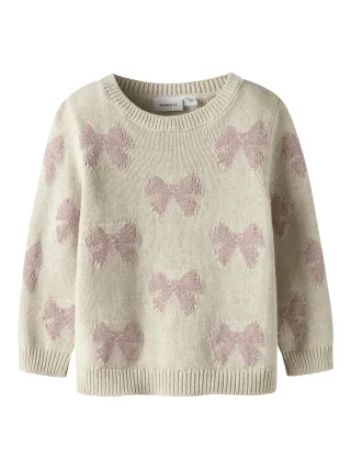 NAME IT - NMFREKKA LS KNIT peyote melange - Gr. - 92
