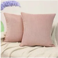 Amilian Dekokissen Sofakissen Couchkissen 2er Set - mit Füllung und Kissenbezug, weich, Hotelverschluss, formstabil