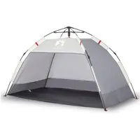 vidaXL Strandmuschel Strandzelt 2 Personen Grau Quick Release Wasserdicht, (1 tlg)