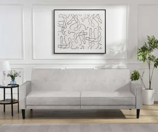 Dorel Home 3-Sitzer "Avon" Schlafsofa 213cm, Bettfunktion (110/190cm), trendiger Cord o. Webstoff