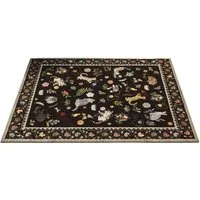 Agger Fußmatte Innen Boho – Rutschfester Türvorleger mit Blumen & Katzenmotiv, Flachflor Teppich für Eingang, Küche & Flur