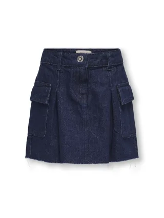 KIDS ONLY - KOGCLEO PLEATED DNM CARGO SKIRT AZG dark blue denim - Gr. - 164