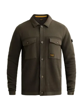 PME Legend - Hemdjacke mit Struktur grün - Gr. - S