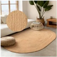 HANSE Home Teppich Rangpur Juteteppich, in rund und oval, oval, Höhe: 10 mm, handgewebt, 100% Jute, Natur, Wohnzimmer, Flur, Boho, Skandi