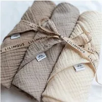 lilimaus Spucktuch Mulltücher für Babys aus 100% Baumwolle - weich & saugfähig, (3-tlg), 3er-Set, saugfähig & schnelltrocknend - auch als Kuscheltuch