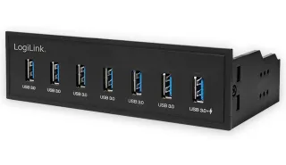 LOGILINK USB3.0 Einbau-Hub UA0342, 7x USB-A, 5,25"