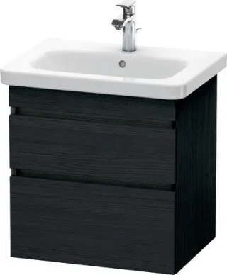 Duravit DuraStyle Waschtischunterbau wandhängend Eiche Schwarz Matt 580x448x610 mm - DS648001616 DS648001616