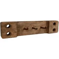 Macosa Home Garderobenleiste Garderobe Wanddeko Dekohaken 45 cm Massivholz, Schlüssel-Haken Wandhaken Kleiderhaken vintage