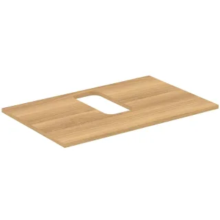 Ideal Standard Waschtischplatte i.life B mittigerAusschnitt f.1 Wand-WT 802x507x18mm Eiche Natur, T5 T5414NX