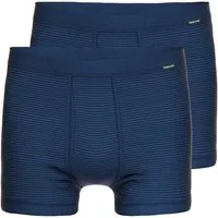 Ammann Retro Boxer 2er Pack Jeans Feinripp (Spar-Set, 2-St) Retro Short / Pant - Baumwolle - mit Eingriff