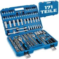 tectake Steckschlüssel (1 St), 171-teilig, 1/4, 3/8 und 1/2 Zoll