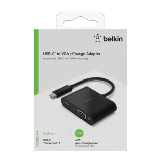 Belkin USB-C auf VGA-Adapter 60W PD, schwarz AVC001btBK