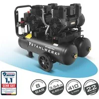 STAHLWERK Kompressor 22 L Tank - ölfrei & leise, 8 bar, Druckluftkompressor, 22 l, 1-tlg.