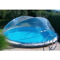 KWAD Poolverdeck Cabrio Dome für runde Pools mit schmalem Handlauf, in verschiedenen Größen