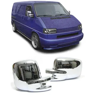 Chrom Spiegel Gehäuse Außenspiegel Kappen LINKS + RECHTS für VW T4 IV ab 1990-2004
